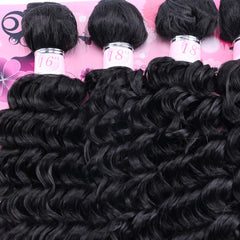 FRELYN Deep Wave Bundles 20inch straightened look demonstrates versatile styling options.