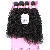 Frelyn Kinky Curly Bundles 2B dark brown 18in pack closeup shows natural texture for seamless blends.