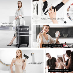 FRENESSA lockable makeup case with keys ensures privacy and security.