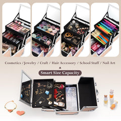 FRENESSA makeup case lock and key for secure travel storage