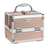 FRENESSA makeup case rose gold exterior shows portable travel-ready design