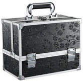 Frenessa makeup train case with mirror open for on-the-go touchups