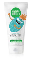 Fresh Monster Kids Hair Gel tube closeup showing alcohol-free formula for gentle styling