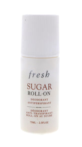 Fresh Sugar Roll-On Deodorant bottle shows a crisp, refreshing scent for all-day confidence.