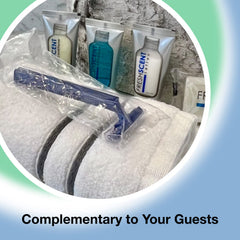 Freshscent razor in clear poly bag protecting blades and reducing finger cuts