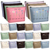 Frienda God Says You Are floral pink cosmetic bag for organized daily makeup