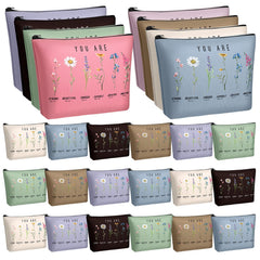 Frienda God Says You Are floral pink cosmetic bag for organized daily makeup