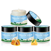 Frnoip grass-fed beef tallow and honey balm jar closeup, showing rich hydration for dry skin.