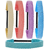FROG SAC 5 Lace Headbands with adjustable back and velvet lining for a secure, comfy fit.