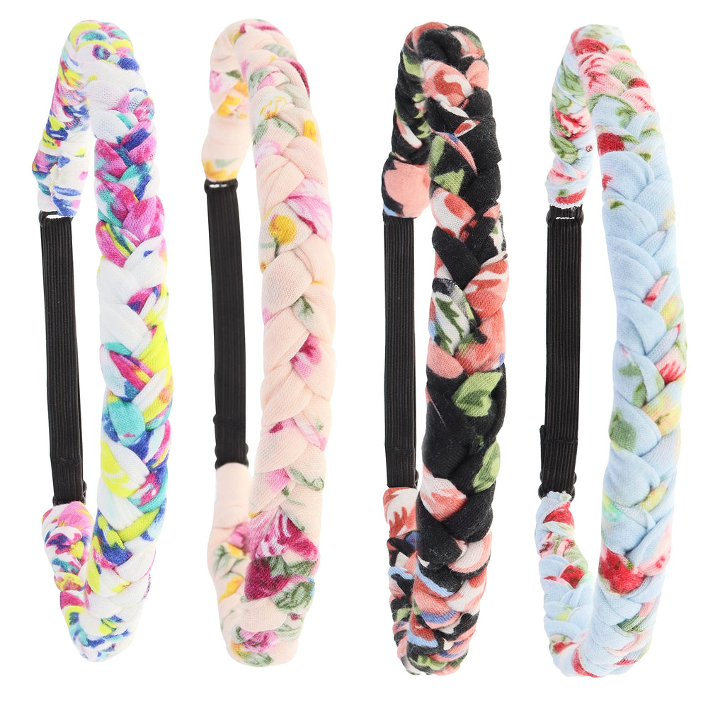 FROG SAC four floral headbands adjustable-back for comfortable all-day wear