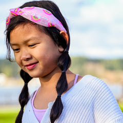 FROG SAC Knot Headband pink rainbow-sequin, iridescent sparkle for everyday wear