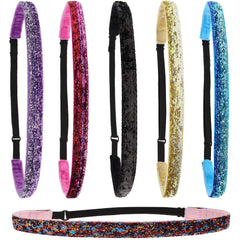 FROG SAC 6 glitter headbands close-up showing vibrant sparkle for daily outfits