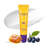 Frudia blueberry honey lip balm tube front view for hydration and dewy finish.