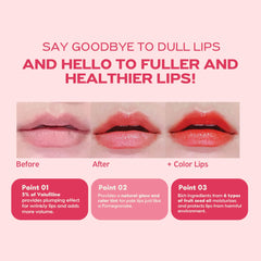 FRUDIA Pomegranate Honey Lip Balm bottle emphasizing honey extract for intense hydration