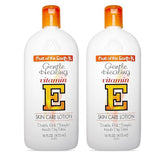 Fruit of the Earth Vitamin E Lotion bottle-front provides daily moisture for dry skin.