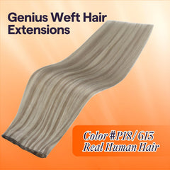 Full Shine hand-tied weft detail demonstrates lightweight construction for comfortable all-day wear
