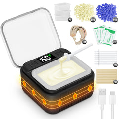 FullWoyi Nose Wax Kit compact heater with LED display for precise temperature control