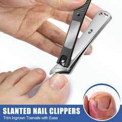 FUMAX angled-cutting-edge clippers cutting ingrown nails smoothly.