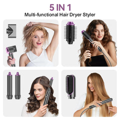 Funflow auto curl barrel left shows effortless curl with Coanda airflow.