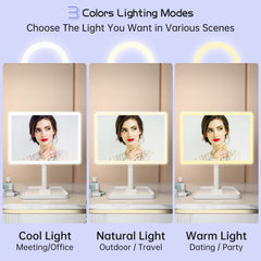 Funtouch 96 LED lights highlight details for precise makeup application.