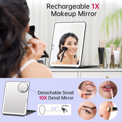 FUNTOUCH rechargeable mirror powered by 1800mAh battery for cordless styling