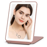 FUNTOUCH rechargeable travel mirror with 72 LEDs for precise makeup under even lighting