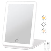 FUNTOUCH travel makeup mirror with 72 LEDs for precise makeup application