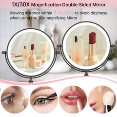 FUNT0UCH 1X and 30X magnification for detailed eyeliner application