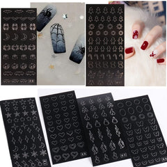 Furimuk airbrush nail stencils stars motif for bold, easy nail accents.