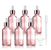 Furnido pink glass dropper bottle pack showing vibrant glass for essential oil storage