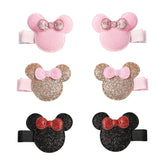 Furutonhe glitter mouse ears pink closeup with no-shed glitter for gentle daily wear.