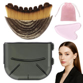 Fvbber lymphatic contour face brush close-up showing soft bristles for gentle cleansing and drainage.