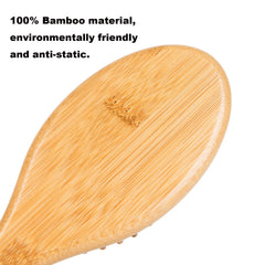 Fving bamboo hair brush set wide-tooth comb detangling wet hair