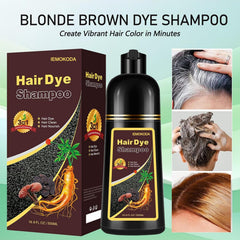 Fvquhvo Blonde Brown bottle close-up highlights 3-in-1 formula.