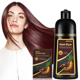 Fvquhvo Cherry Brown Hair Dye Shampoo application demonstrates quick at-home color results.