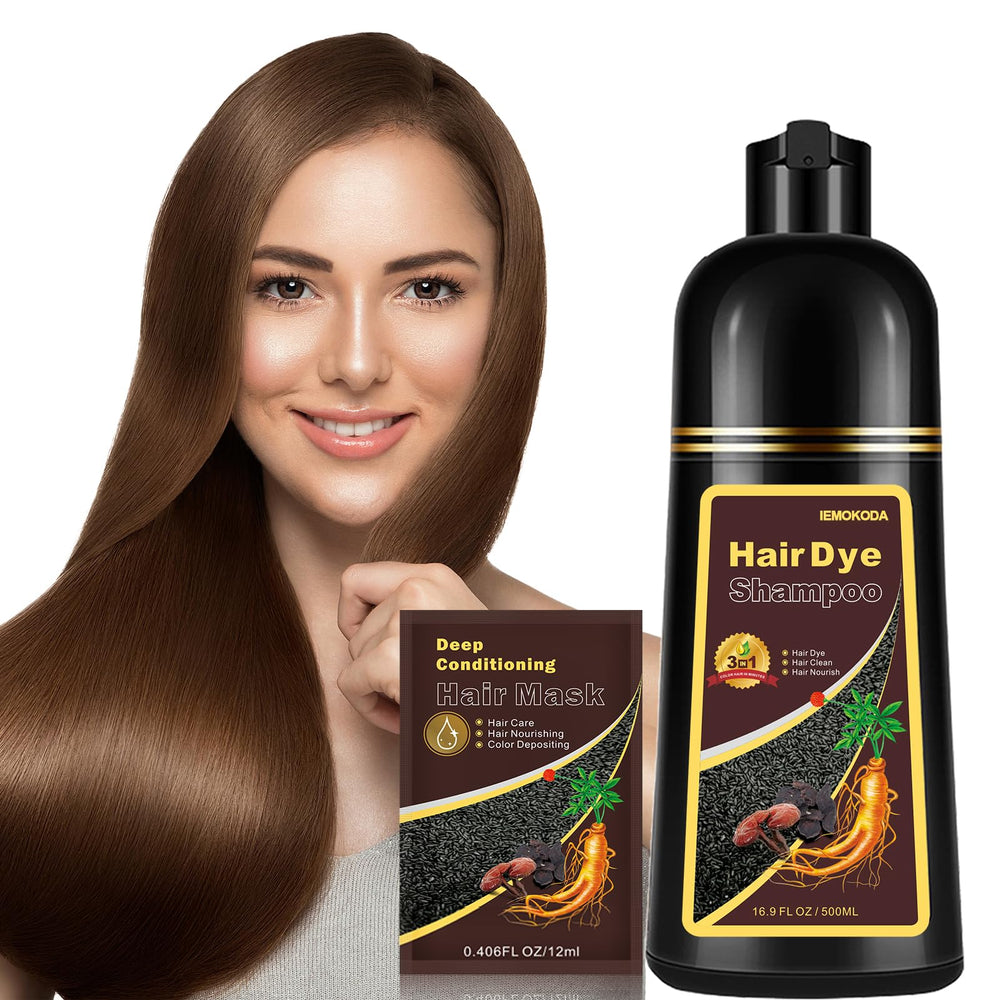 Fvquhvo Coffee Hair Dye Shampoo bottle for at-home color.