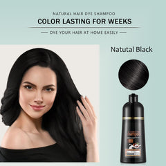 Fvquhvo Instant Black Hair Shampoo foam lather ready to apply on gray hair.