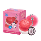 fwee blurry pudding pot pink coral blush close-up for a natural glow.