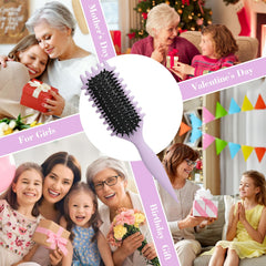 FXIYILTS Curly Hair Brush packaging highlights its heat-resistant design.