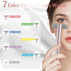 Fxtiaa red light therapy device color strip shows seven LED options for varied care.