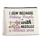 FYDHQSS makeup bag front pattern highlights cheerful sewing designs for daily cosmetics storage