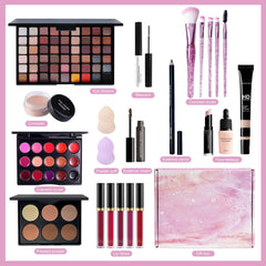 Fynqwor makeup set full kit pressed powder provides smooth matte finish all day