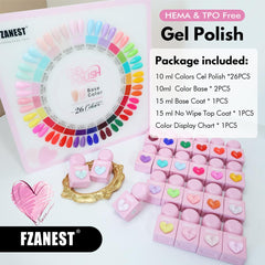 FZANEST bottles feature color-matched heart caps for easy color distinction