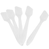 G2PLUS disposable makeup spatula 100pcs pack for DIY skincare and salon use.