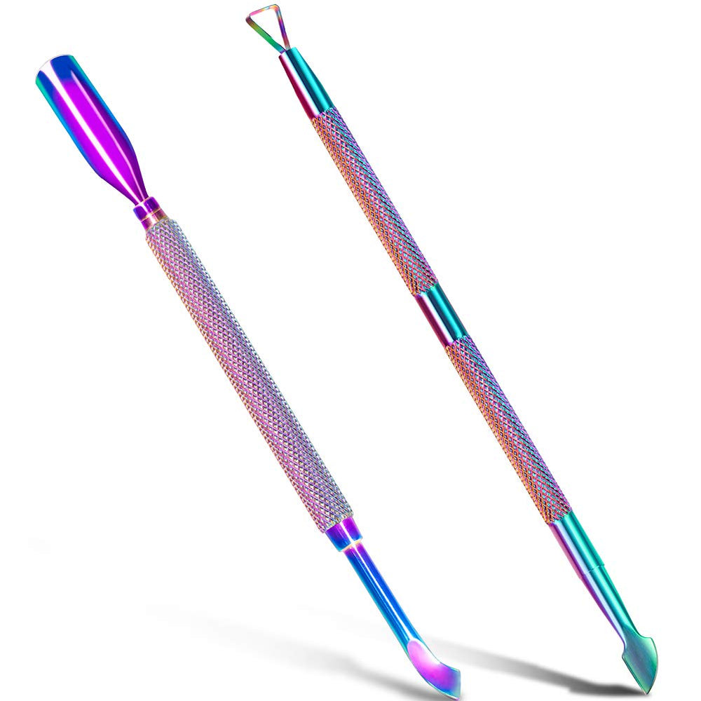 GA&EN rainbow cuticle pusher overview for versatile home and salon use
