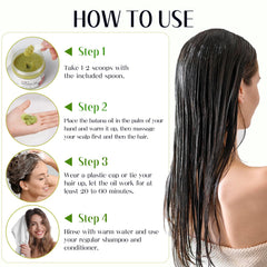 Gaayou Batana Oil massaged into scalp for hydration and vitality