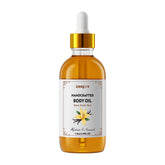 Gaayou Warm Vanilla Bean Body Oil bottle pour for quick hydration after shower.