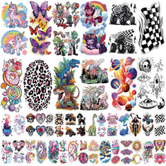 Gabizafia 52-sheets kids tattoos half arm sleeve mermaid for imaginative dress-up