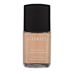 Gabriel Cosmetics liquid foundation natural beige bottle highlights vegan formula for smooth, natural looking coverage