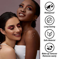 GADMLURY pecas brillo plata para realzar el contorno y la iluminación facial.
